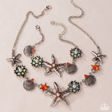 Starfish Solo - Orange Complete Look  - Paparazzi Accessories Bedazzle Me Pretty Mobile Fashion Boutique
