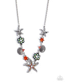Starfish Solo - Orange Complete Look  - Paparazzi Accessories Bedazzle Me Pretty Mobile Fashion Boutique