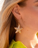 Starfish Spectacle - Gold Earrings - Paparazzi Accessories Earrings Bedazzle Me Pretty Mobile Fashion Boutique