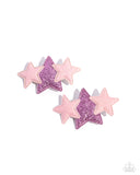 Starry Seamstress - Pink Hair Clip - Paparazzi Accessories Hair Clip Bedazzle Me Pretty Mobile Fashion Boutique