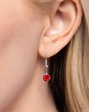 Starry Shopaholic - Red Necklace - Paparazzi Accessories Necklace Bedazzle Me Pretty Mobile Fashion Boutique