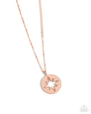 Stars Begin to Climb - Copper Necklace - Paparazzi Accessories Necklace Bedazzle Me Pretty Mobile Fashion Boutique