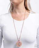 Stars Begin to Climb - Copper Necklace - Paparazzi Accessories Necklace Bedazzle Me Pretty Mobile Fashion Boutique