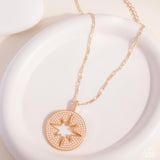 Stars Begin to Climb - Gold Necklace - Paparazzi Accessories Necklace Bedazzle Me Pretty Mobile Fashion Boutique