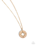 Stars Begin to Climb - Gold Necklace - Paparazzi Accessories Necklace Bedazzle Me Pretty Mobile Fashion Boutique