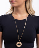 Stars Begin to Climb - Gold Necklace - Paparazzi Accessories Necklace Bedazzle Me Pretty Mobile Fashion Boutique