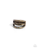 Stay Wild, Flower Child - Brass Ring - Paparazzi Accessories Ring Bedazzle Me Pretty Mobile Fashion Boutique