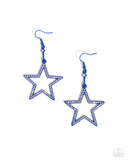 Steady Stars - Blue Earrings - Paparazzi Accessories Earrings Bedazzle Me Pretty Mobile Fashion Boutique