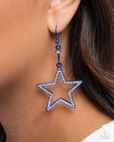 Steady Stars - Blue Earrings - Paparazzi Accessories Earrings Bedazzle Me Pretty Mobile Fashion Boutique