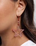 Steady Stars - Red Earrings - Paparazzi Accessories Earrings Bedazzle Me Pretty Mobile Fashion Boutique