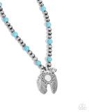 Steady Stones - Blue Necklace - Paparazzi Accessories Necklace Bedazzle Me Pretty Mobile Fashion Boutique