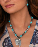Steady Stones - Blue Necklace - Paparazzi Accessories Necklace Bedazzle Me Pretty Mobile Fashion Boutique