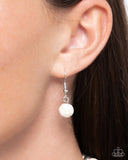 Steady Stones - White Necklace - Paparazzi Accessories Necklace Bedazzle Me Pretty Mobile Fashion Boutique