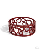 Steal Your Heart - Red Bracelet - Paparazzi Accessories Bracelet Bedazzle Me Pretty Mobile Fashion Boutique