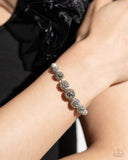 Steampunk Season - White Bracelet - Paparazzi Accessories Bracelet Bedazzle Me Pretty Mobile Fashion Boutique