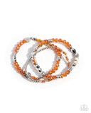 Stellar Salvage - Orange Bracelet - Paparazzi Accessories Bracelet Bedazzle Me Pretty Mobile Fashion Boutique
