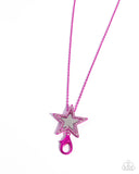 Stellar Search - Pink Lanyard - Paparazzi Accessories Lanyard Bedazzle Me Pretty Mobile Fashion Boutique