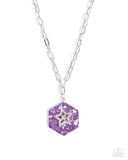 Stellar Sediment - Purple Necklace - Paparazzi Accessories Necklace Bedazzle Me Pretty Mobile Fashion Boutique