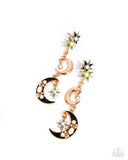 Stellar Serendipity - Gold Post Earrings - Paparazzi Accessories Post Earrings Bedazzle Me Pretty Mobile Fashion Boutique