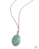 Stellar Service - Green Necklace - Paparazzi Accessories Necklace Bedazzle Me Pretty Mobile Fashion Boutique