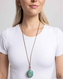 Stellar Service - Green Necklace - Paparazzi Accessories Necklace Bedazzle Me Pretty Mobile Fashion Boutique