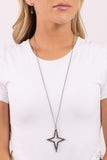 Stellar Showtime - Black Necklace - Paparazzi Accessories Necklace Bedazzle Me Pretty Mobile Fashion Boutique