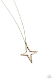 Stellar Showtime - Brass Necklace - Paparazzi Accessories Necklace Bedazzle Me Pretty Mobile Fashion Boutique
