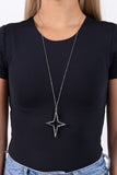 Stellar Showtime - Silver Necklace - Paparazzi Accessories Necklace Bedazzle Me Pretty Mobile Fashion Boutique