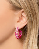 Stellar Significance - Pink Earrings - Paparazzi Accessories Earrings Bedazzle Me Pretty Mobile Fashion Boutique