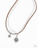 Stellar Sojourn - Brown Necklace - Paparazzi Accessories Necklace Bedazzle Me Pretty Mobile Fashion Boutique