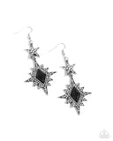 Stellar State of Mind - Black Earrings - Paparazzi Accessories Earrings Bedazzle Me Pretty Mobile Fashion Boutique
