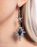 Stellar State of Mind - Black Earrings - Paparazzi Accessories Earrings Bedazzle Me Pretty Mobile Fashion Boutique