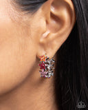 Stellar Surrender - Red Earrings - Paparazzi Accessories Earrings Bedazzle Me Pretty Mobile Fashion Boutique