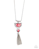Sterling Stones - Red Necklace - Paparazzi Accessories Necklace Bedazzle Me Pretty Mobile Fashion Boutique