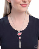 Sterling Stones - Red Necklace - Paparazzi Accessories Necklace Bedazzle Me Pretty Mobile Fashion Boutique