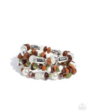 Stirring Stack - Brown Bracelet - Paparazzi Accessories Bracelet Bedazzle Me Pretty Mobile Fashion Boutique