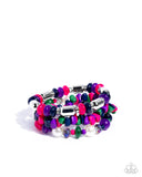 Stirring Stack - Purple Bracelet - Paparazzi Accessories Bracelet Bedazzle Me Pretty Mobile Fashion Boutique