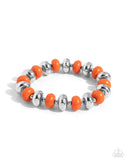 Stone Age Aesthetic - Orange Bracelet - Paparazzi Accessories Bracelet Bedazzle Me Pretty Mobile Fashion Boutique