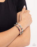 Stony Sequence - Purple Bracelet - Paparazzi Accessories Bracelet Bedazzle Me Pretty Mobile Fashion Boutique