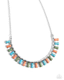 Stony Shimmer - Blue Necklace - Paparazzi Accessories Necklace Bedazzle Me Pretty Mobile Fashion Boutique