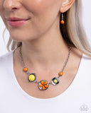 Stony Someday - Orange Necklace - Paparazzi Accessories Necklace Bedazzle Me Pretty Mobile Fashion Boutique