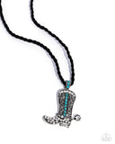 Stony Spur - Blue Necklace - Paparazzi Accessories Necklace Bedazzle Me Pretty Mobile Fashion Boutique