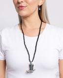 Stony Spur - Blue Necklace - Paparazzi Accessories Necklace Bedazzle Me Pretty Mobile Fashion Boutique