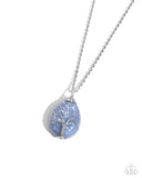 Stony Status - Blue Necklace - Paparazzi Accessories Necklace Bedazzle Me Pretty Mobile Fashion Boutique