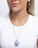 Stony Status - Blue Necklace - Paparazzi Accessories Necklace Bedazzle Me Pretty Mobile Fashion Boutique