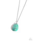 Stony Status - Green Necklace - Paparazzi Accessories Necklace Bedazzle Me Pretty Mobile Fashion Boutique