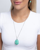 Stony Status - Green Necklace - Paparazzi Accessories Necklace Bedazzle Me Pretty Mobile Fashion Boutique