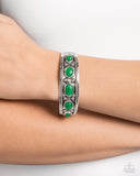 Stony Surprise - Green Bracelet - Paparazzi Accessories Bracelet Bedazzle Me Pretty Mobile Fashion Boutique