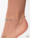 Stony Surrender - Multi Anklet - Paparazzi Accessories Anklet Bedazzle Me Pretty Mobile Fashion Boutique