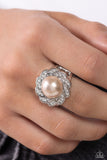 Storybook Ending - Brown Ring - Paparazzi Accessories Ring Bedazzle Me Pretty Mobile Fashion Boutique